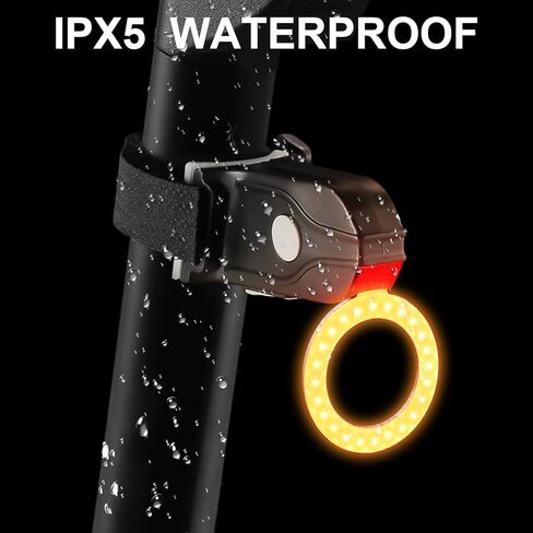 ضوء خلفي للاستشعار التلقائي، ضوء فرامل الدراجة الذكي، مصابيح خلفية للدراجة مستشعر للفرامل للركوب الليلي، ضوء تحذير للسلامة أثناء ركوب الدراجات، ضوء LED قابل لإعادة الشحن عبر USB in Kuwait