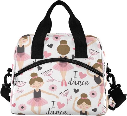 Ballerina Girl Lunch Bag for Kids Cute Ballet Insulated Cooler Lunch Box Large Capacity Lunch Organizer for Boys Girls in Saudi Arabia