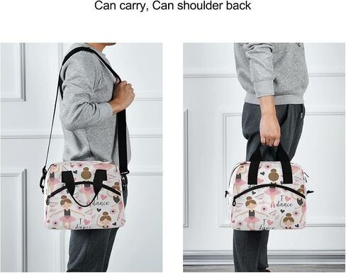 Ballerina Girl Lunch Bag for Kids Cute Ballet Insulated Cooler Lunch Box Large Capacity Lunch Organizer for Boys Girls in Saudi Arabia