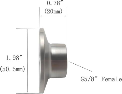 1.5 "ثلاثي المشبك إلى G5/8" محول أنثى لصنبور البيرة الصحية SS304 الفولاذ المقاوم للصدأ ثلاثي البرسيم محول موصل تجهيزات الأنابيب مع EPDM O-حلقة in Kuwait