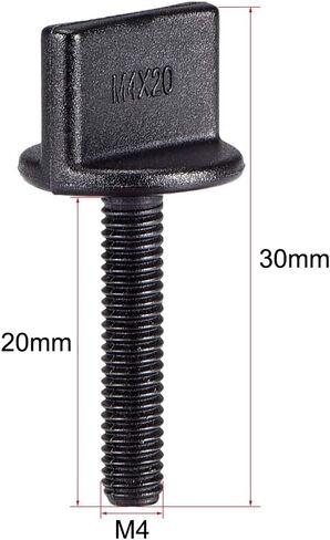 uxcell M4 x 20mm Thumb Screw Bolt Hand Driven Spade Nylon Plastic Screws Metric Thread for RC Model Aircraft 10 Pcs in Saudi Arabia