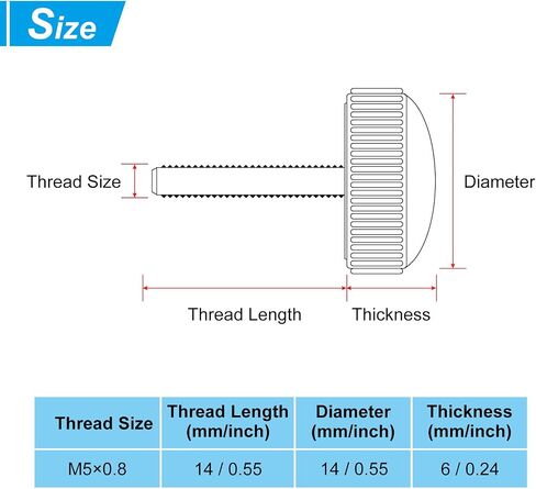 PATIKIL M4x14mm Knurled Thumb Screws, 30 Pack Male Thread Round Clamping Screws Knobs Hand Grip Bolts Mounting Fasteners for Lighting Furniture Hardware White in Saudi Arabia