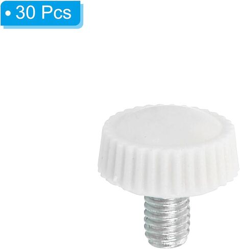 مسامير الإبهام المخرشة m4x14mm من patikil، 30 حزمة من براغي التثبيت الدائرية ذات الخيط الذكور، مقابض قبضة اليد، مسامير تثبيت مثبتة لأجهزة الإضاءة والأثاث باللون الأبيض in Kuwait