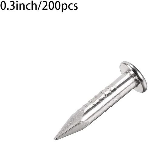 200 PCS Miniature Nails Round Head Brass Nails for Small Hinges Doll Houses Delicate Boxes Mini Craft Projects (≈0.04×0.31inch,1×8mm,Silver) in Kuwait