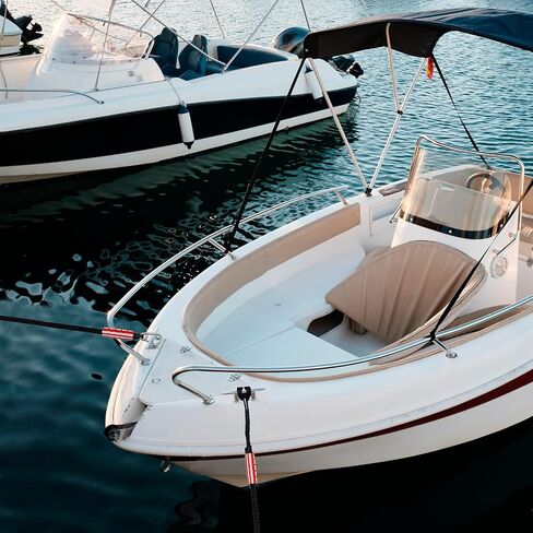2PCS Bungee Boat Dock Lines for Boats 4Feet Boat Accessories Mooring Ropes Docking Line for Jet Ski or PWC or Other Boats (Black&Red&Blue, 4Feet) in Saudi Arabia
