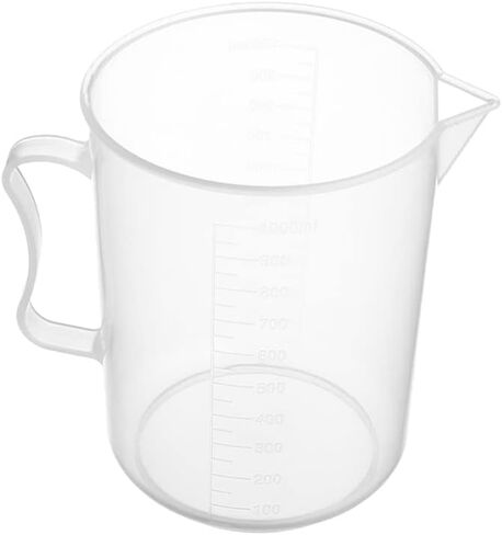 Othmro Measuring Cup 1000ml Plastic Graduated Beaker Transparent with Handle for Lab Kitchen Liquids 3 Pcs in Saudi Arabia