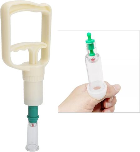 ZJchao Cupping Hand Pump, Cupping Gun Pumps Finger Cupping Set Finger Cupping Device Vacuum Suction 2 Cups 2 Rings Manual Cupping Kit Manual Back Massager Accessories Heads Acupuncture in Saudi Arabia