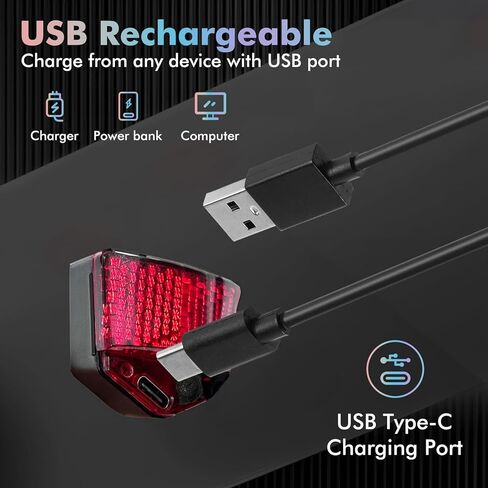 Bike Rear Light Bike Helmet Lights Waterproof, 6 Light Mode Options,Cycling Safety Taillight Accessorie in Kuwait