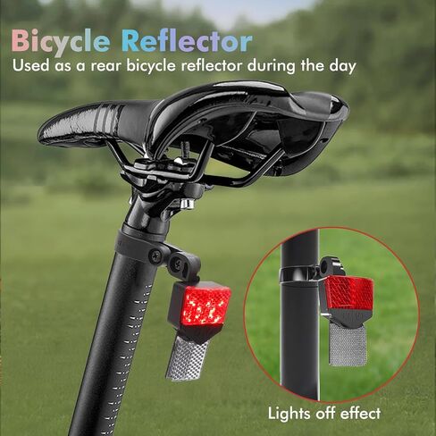 Bike Rear Light Bike Helmet Lights Waterproof, 6 Light Mode Options,Cycling Safety Taillight Accessorie in Kuwait