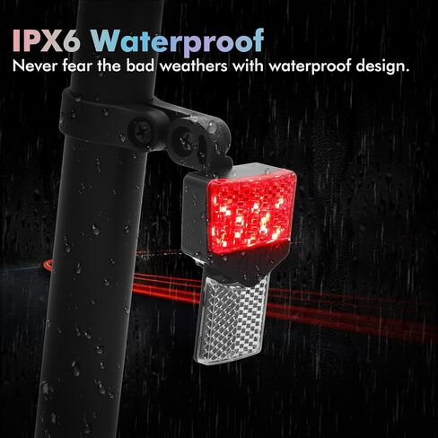Bike Rear Light Bike Helmet Lights Waterproof, 6 Light Mode Options,Cycling Safety Taillight Accessorie in Kuwait
