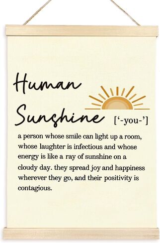 CGBHW Inspirational Human Sunshine Poster Hanger Frame, Motivational Posters Wall Art Hanging Decor for Home Classroom Office, Thank You Appreciation Gifts for Friends Coworker Sister BFF Teacher in Saudi Arabia