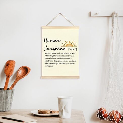 CGBHW Inspirational Human Sunshine Poster Hanger Frame, Motivational Posters Wall Art Hanging Decor for Home Classroom Office, Thank You Appreciation Gifts for Friends Coworker Sister BFF Teacher in Saudi Arabia