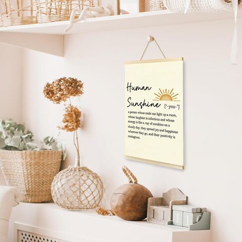 CGBHW Inspirational Human Sunshine Poster Hanger Frame, Motivational Posters Wall Art Hanging Decor for Home Classroom Office, Thank You Appreciation Gifts for Friends Coworker Sister BFF Teacher in Saudi Arabia
