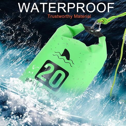 2 Set 2 in 1 Sand Anchor and Buoy Kit Floating Anchor Bag Kayak Anchor Waterproof Dry Bag for Lake Beach Boats Watercrafts Hiking Camping Water Sports Surfing Tubing Kayaking (Green) in Saudi Arabia