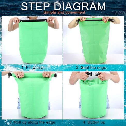 2 Set 2 in 1 Sand Anchor and Buoy Kit Floating Anchor Bag Kayak Anchor Waterproof Dry Bag for Lake Beach Boats Watercrafts Hiking Camping Water Sports Surfing Tubing Kayaking (Green) in Saudi Arabia