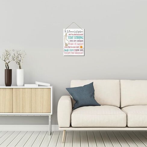A Llama's Wisdom Sign, Escape the Ordinary, Decorative Hanging Wood Plaque for Wall, Inspirational Wood Door Sign, Kids Room Decor, Baby Room Decor, Positive Home Decor, Bedroom Decor in Saudi Arabia