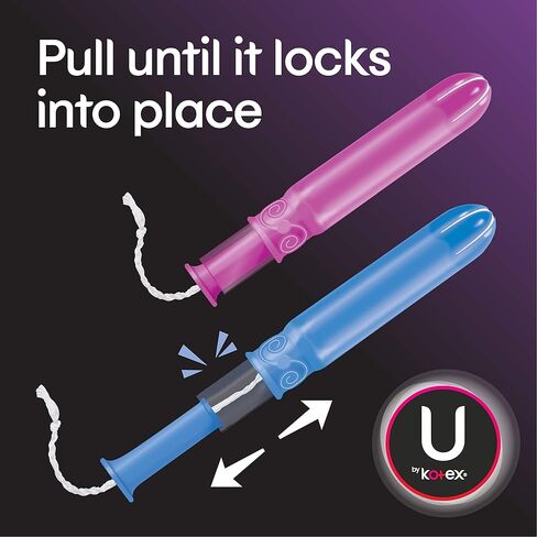 U من Kotex Click Compact Tampons، امتصاص عادي، غير معطر، 36 قطعة in Kuwait
