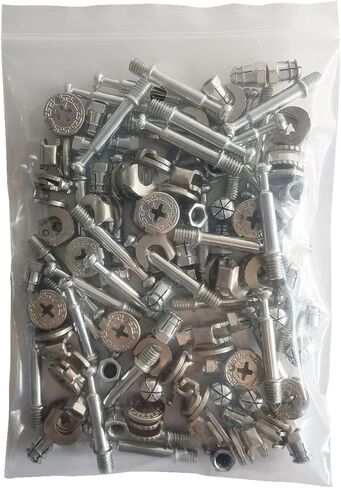 برغي تثبيت كاميرا غريب الأطوار بقطر 15 مم ومسامير تثبيت M6x40mm مع صواميل M6 مُدرجة مسبقًا لتوصيل قفل خزانة الأثاث المسطح (34 مجموعة) in Kuwait