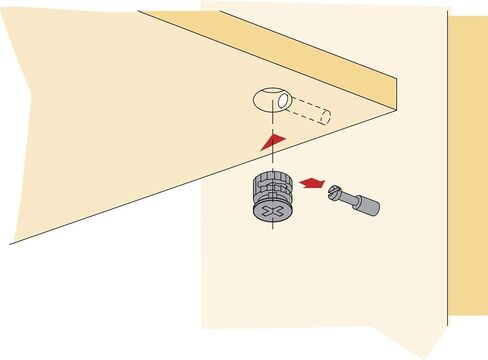 برغي تثبيت كاميرا غريب الأطوار بقطر 15 مم ومسامير تثبيت M6x40mm مع صواميل M6 مُدرجة مسبقًا لتوصيل قفل خزانة الأثاث المسطح (34 مجموعة) in Kuwait