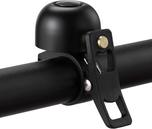 جرس الدراجة، جرس الدراجة المصنوع من سبائك النحاس، جرس الدراجة الكلاسيكي ذو الصوت العالي للبالغين، لقطر المقود 0.82 بوصة - 0.9 بوصة/21-23 مم، متوسط، أسود in Kuwait