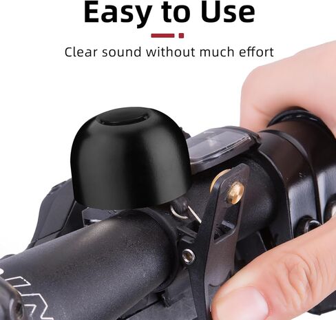 جرس الدراجة، جرس الدراجة المصنوع من سبائك النحاس، جرس الدراجة الكلاسيكي ذو الصوت العالي للبالغين، لقطر المقود 0.82 بوصة - 0.9 بوصة/21-23 مم، متوسط، أسود in Kuwait