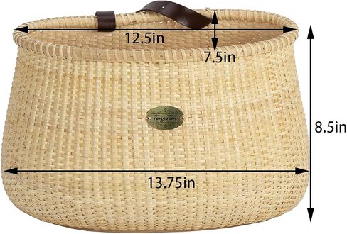 Bicycle Basket Cane Woven Copper Leather Straps and Buckle with Basket Rattan Baskets for Wall Rattan Baskets for organizing in Saudi Arabia