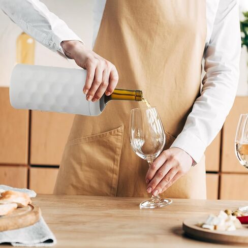 2 قطعة مبرد زجاجة النبيذ مزدوج الجدار المحمول الشمبانيا برودة فراغ معزول النبيذ برودة دلو الفولاذ المقاوم للصدأ النبيذ برودة كم النبيذ الملحقات هدية للنساء الرجال النبيذ عازل in Kuwait