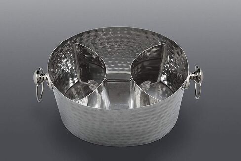 2-Bottle Wine Chiller Ice Bucket | Keeps Wine & Champagne Bottles Cold Without Touching Ice | Handcrafted Artisan Design | Patented Technology | Gold in Saudi Arabia