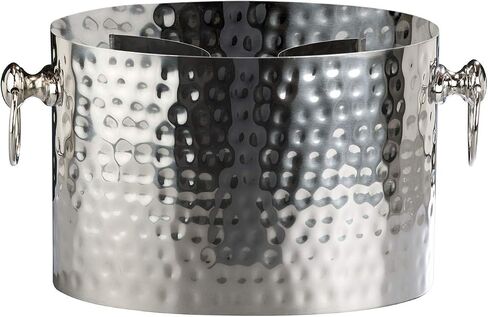 2-Bottle Wine Chiller Ice Bucket | Keeps Wine & Champagne Bottles Cold Without Touching Ice | Handcrafted Artisan Design | Patented Technology | Gold in Saudi Arabia