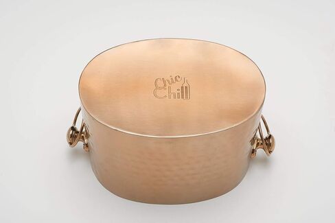 2-Bottle Wine Chiller Ice Bucket | Keeps Wine & Champagne Bottles Cold Without Touching Ice | Handcrafted Artisan Design | Patented Technology | Gold in Saudi Arabia