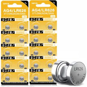20Packs SR626SW LR626 AG4 377 1.5V Watch Battery Button Coin Cell Battery