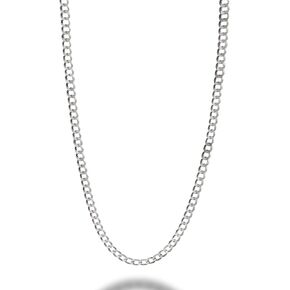Savlano 925 Sterling Silver 3.5mm Italian Solid Curb Cuban Link Chain Necklace For Men & Women - Made in Italy Comes With a Gift Box