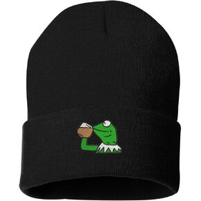 قبعة شتوية للجنسين مطرزة بشعار Kermit Not My Business من أعلى المستوى in Kuwait