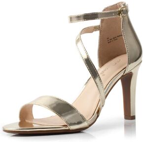 DUNION Women's Bernice Comfortable Open Toe Strappy Stiletto High Heel Dress Sandal