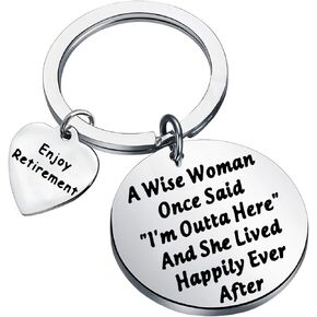 ENSIANTH Enjoy Retirement Keychain Funny Job Work Retiree Keychain Coworker Leaving Gifts Going Away Gifts