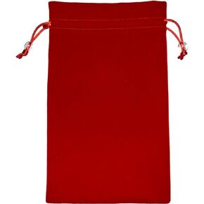 EFENDIZ Drawstring Pouch, Velvet Bag 5.5x9 inches, Red Drawstring Cloth, Small Gift Pouch, Red Jewelry Pouch 1pcs