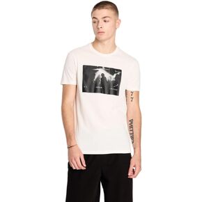 A | X ARMANI EXCHANGE Men's Regular Fit Concert Graphic Tee, Off White, L