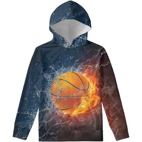 Belidome Kids Hoodie Girls Boys Pullover with Front Pocket Hooded Tops T-shirt Long Sleeve Activewear Sweater