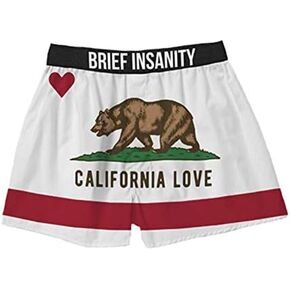 BRIEF INSANITY California Love Bear Boxer Brief (S-XXL) Animal Bear Underwear Shorts