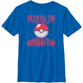 Pokemon Kids Pokeball Fun Boys Short Sleeve Tee Shirt