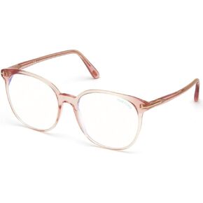 Eyeglasses Tom Ford FT 5671 -F-B Asian fit 072 Shiny Transparent Blush/Clear Lens 55mm
