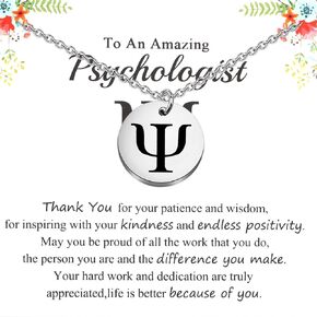 WSNANG Psychologist Necklace Psychology Psychologist Psi Symbol Necklace Thank You Psychotherapist Gifts