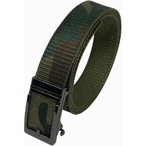 Funky Junque Ratchet Belt for Men Nylon Web Tactical Military Hiking Rigger Heavy Duty Automatic Slide Release Buckle