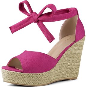 Perphy Platform Espadrilles Ankle Tie Wedge Sandals for Women