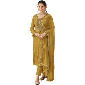 مجموعة Prija مصممة هندية باكستانية لحفلات الزفاف أو الحفلات، بدلة Salwar Kameez المستقيمة جاهزة للارتداء للسيدات