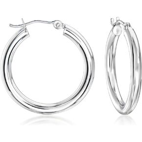 Ross-Simons 14kt White Gold Hoop Earrings