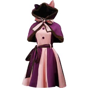 Cheshire Cat Cosplay Outfits Cute Hoodied Dress Women Halloween Christmas Shawl Costumes