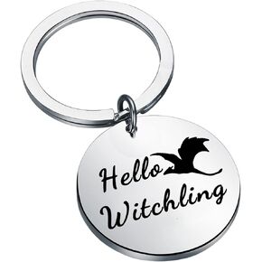 OKEYCH T-OG Inspired Gift Hello Witchling Keychain T-OG Jewelry S-JM Fan Gift Bookish Gift Fantasy Book Lover Gift