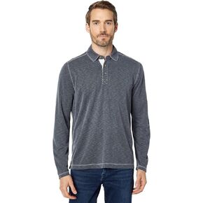 Johnston & Murphy Vintage Slub Long Sleeve Polo