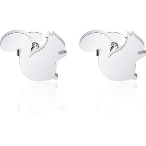ENSIANTH Squirrel Stud Earring Squirrel Lover Gift Squirrel Jewelry for Her
